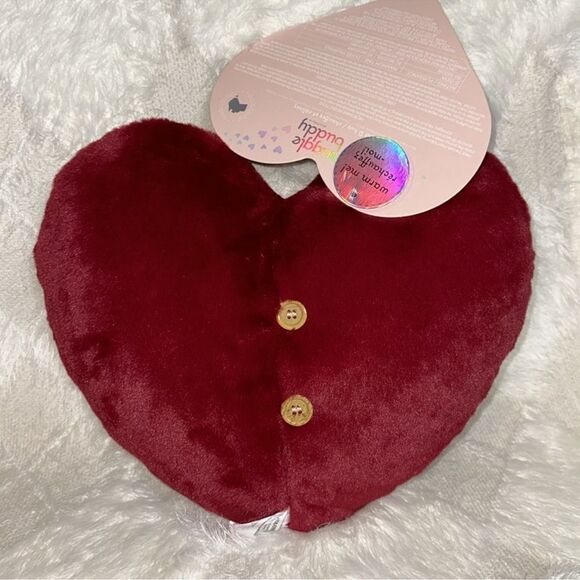 Snuggle Buddies Warm Me I’m Yours Dark Red Heart Removable Heatable Belly - Picture 1 of 11